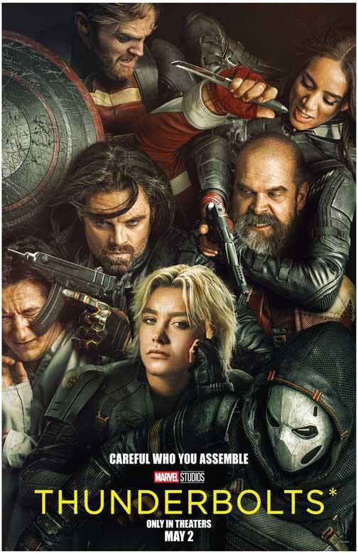 David Harbour THUNDERBOLTS Florence Pugh Sebastian Stan advance poster 11x17