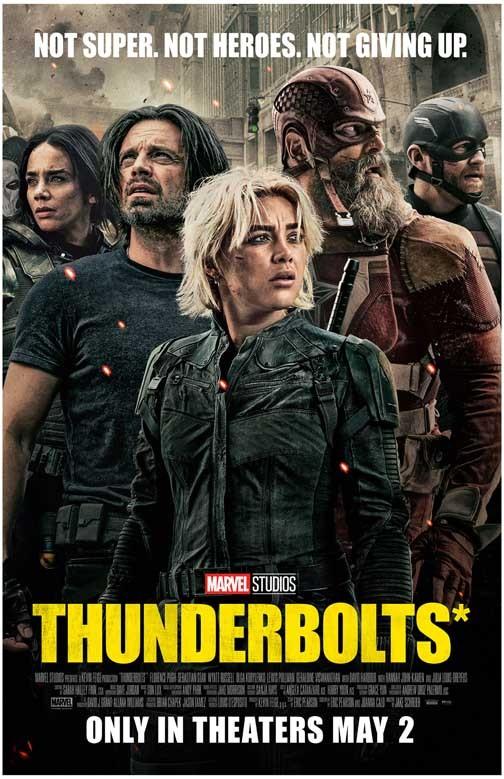 Florence Pugh THUNDERBOLTS David Harbor Sebastian Stan movie poster 11x17