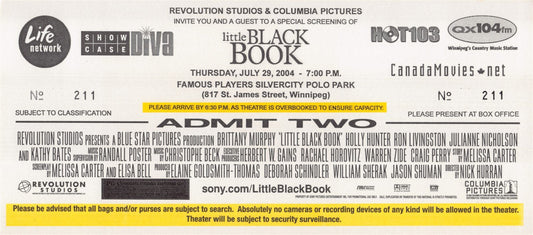 Brittany Murphy LITTLE BLACK BOOK Ron Livingston premiere ticket 2004