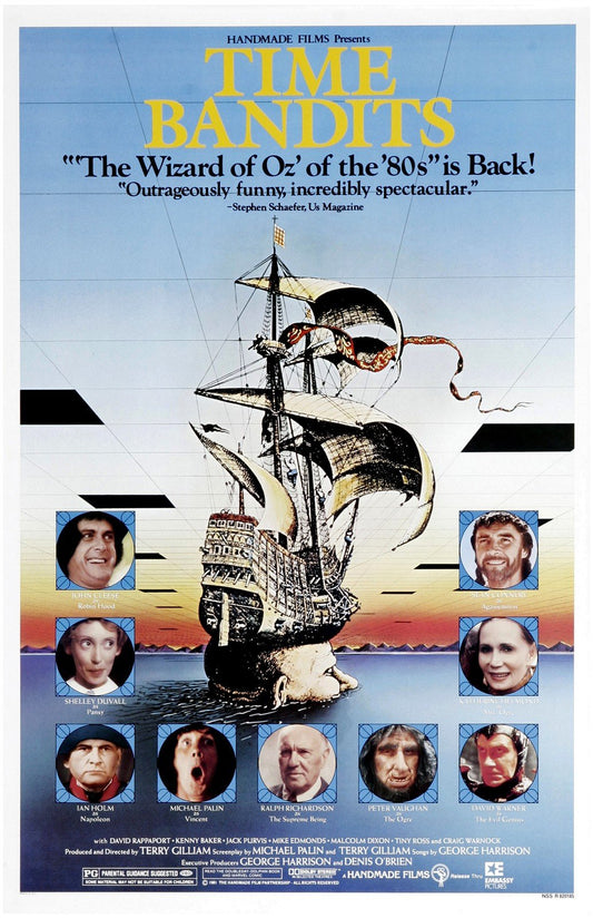 John Cleese TIME BANDITS Ian Holm Michael Palin movie poster 11x17 Terry Gilliam