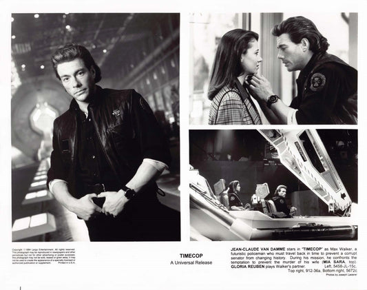 Jean Claude Van Damme TIMECOP Mia Sara 1994 original 8x10 press photo