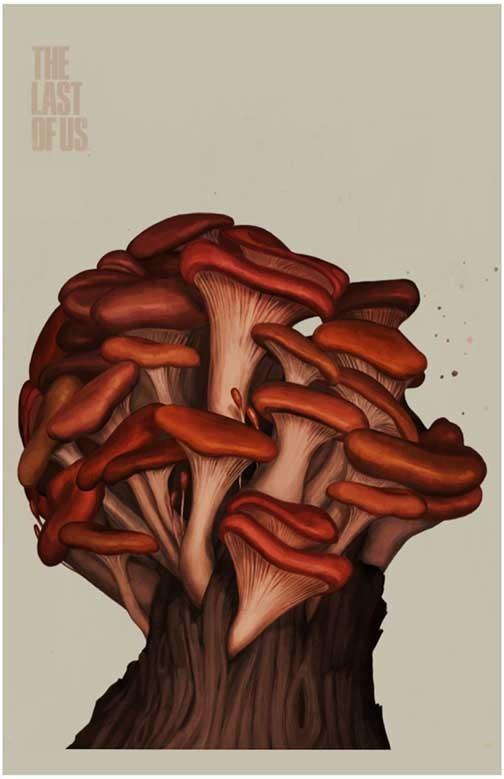 Naughty Dog THE LAST OF US Fungal Head video game poster 11x17