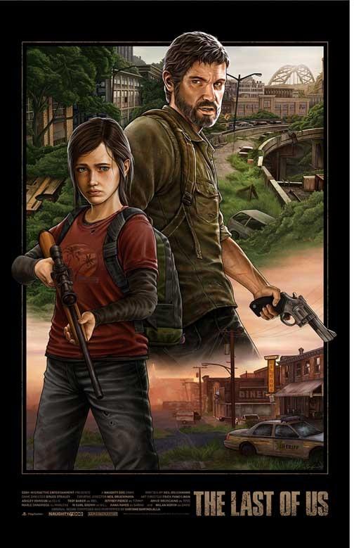 Naughty Dog THE LAST OF US duo faux movie poster 11x17