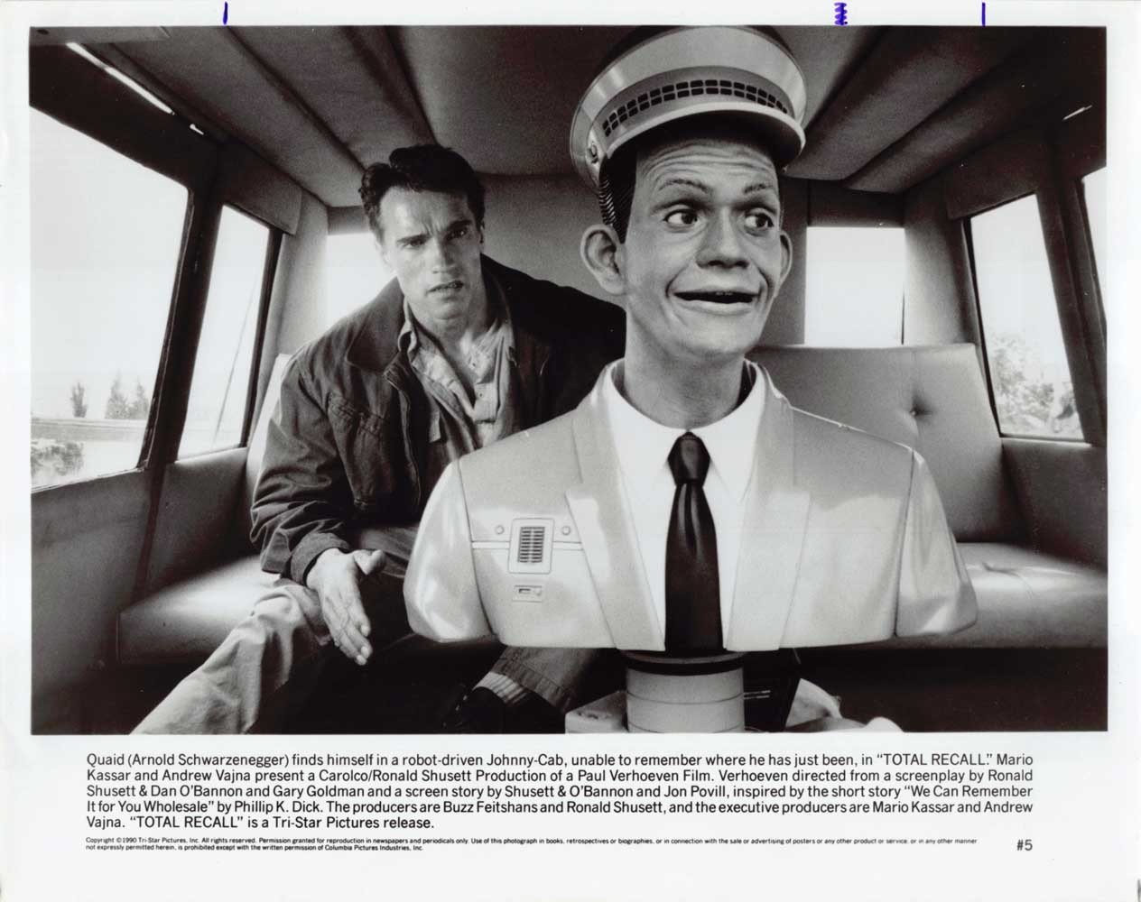 Arnold Schwarzenegger TOTAL RECALL original press photo 1990