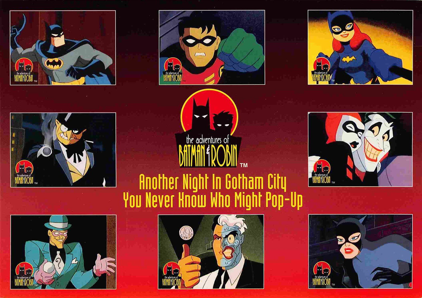 1995 Skybox ADVENTURES OF BATMAN & ROBIN promo trading card