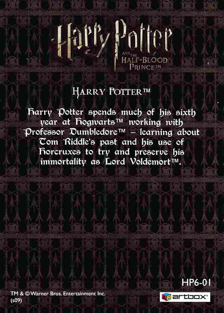 Artbox HARRY POTTER HALF BLOOD PRINCE set (5) promo cards lenticular HP6-01