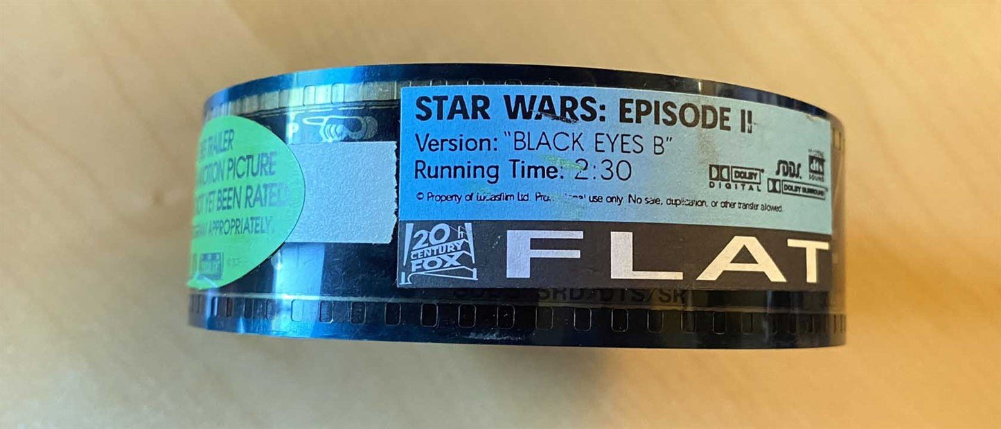 Lucasfilm STAR WARS EPISODE 2 - ATTACK OF THE CLONES 35mm flat trailer (unused)