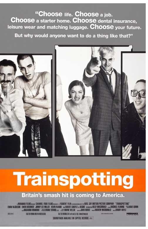 Ewan McGregor TRAINSPOTTING Robert Carlyle movie poster 11x17