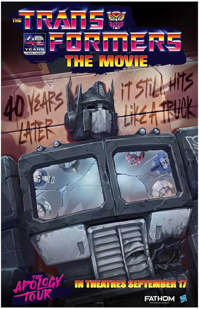 TRANSFORMERS THE MOVIE 40th Anniversary movie poster 11x17