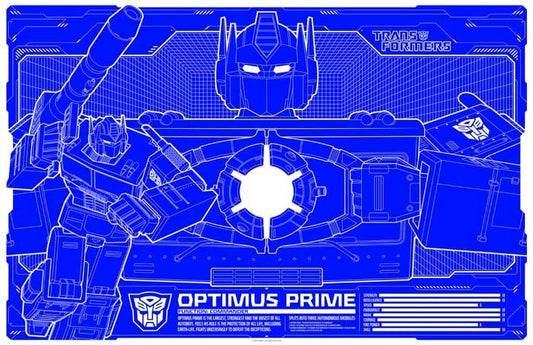 Optimus Prime THE TRANSFORMERS blueprint movie poster 17x11