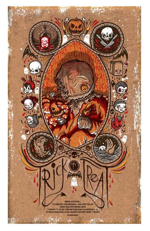 Anna Paquin TRICK 'R TREAT Brian Cox Leslie Bibb collage movie poster 11x17