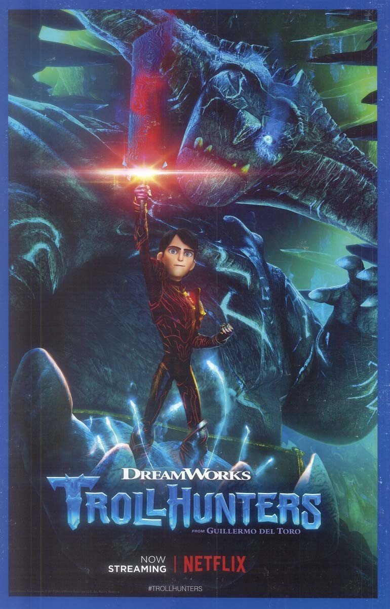 Netflix TROLLHUNTERS original movie poster 11x17 Guillermo Del Toro