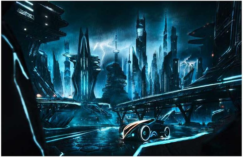 Garrett Hedlund TRON LEGACY Jeff Bridges lightcycle movie poster 17x11