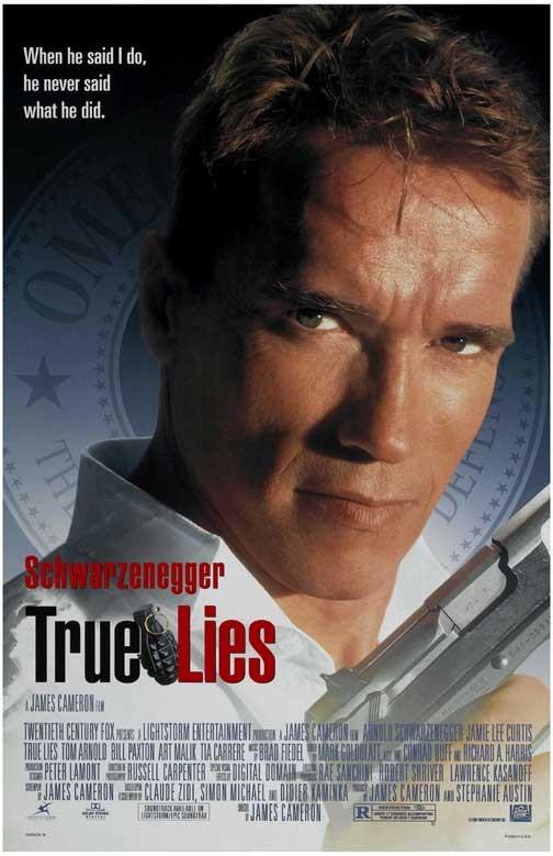 Arnold Schwarzenegger TRUE LIES Jamie Lee Curtis Tom Arnold movie poster 11x17