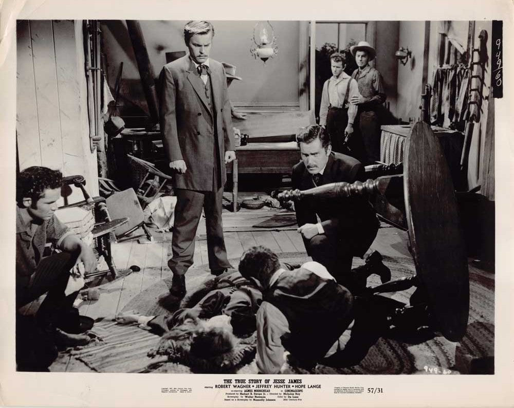 Jeffrey Hunter TRUE STORY OF JESSE JAMES Robert Wagner original 10x8 photo 1957