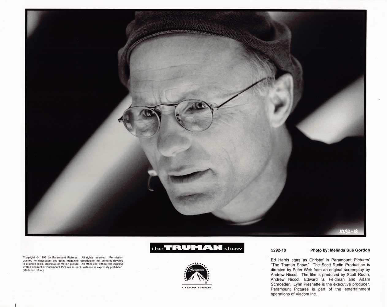 Ed Harris TRUMAN SHOW original 10x8 press photo 1998