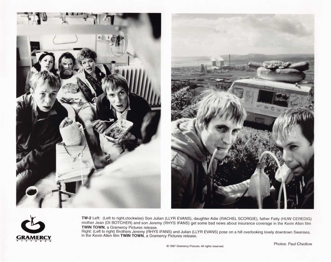 Rhys Ifans TWIN TOWN Llyr Evans Dougray Scott original 8x10 press photos 1997