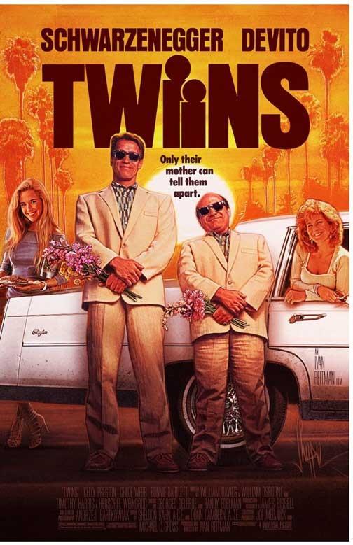 Arnold Schwarzenegger TWINS Danny DeVito art movie poster 11x17