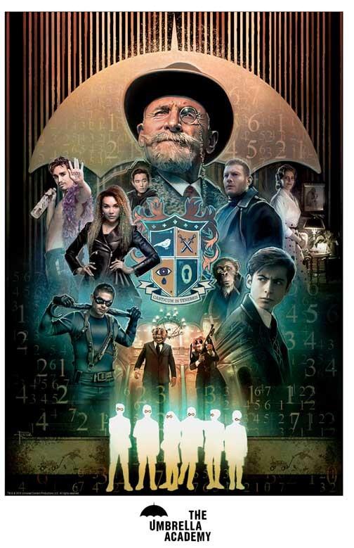 Elliott Page THE UMBRELLA ACADEMY cast artwork movie poster 11x17