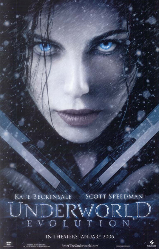 Kate Beckinsale UNDERWORLD EVOLUTION Speedman original studio movie poster 11x17