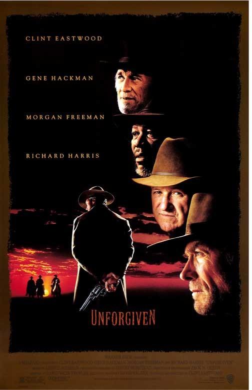 Clint Eastwood UNFORGIVEN Morgan Freeman Gene Hackman movie poster 11x17