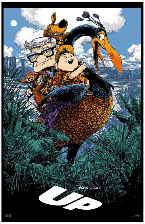 Ed Asner Pixar's UP artwork movie poster 11x17