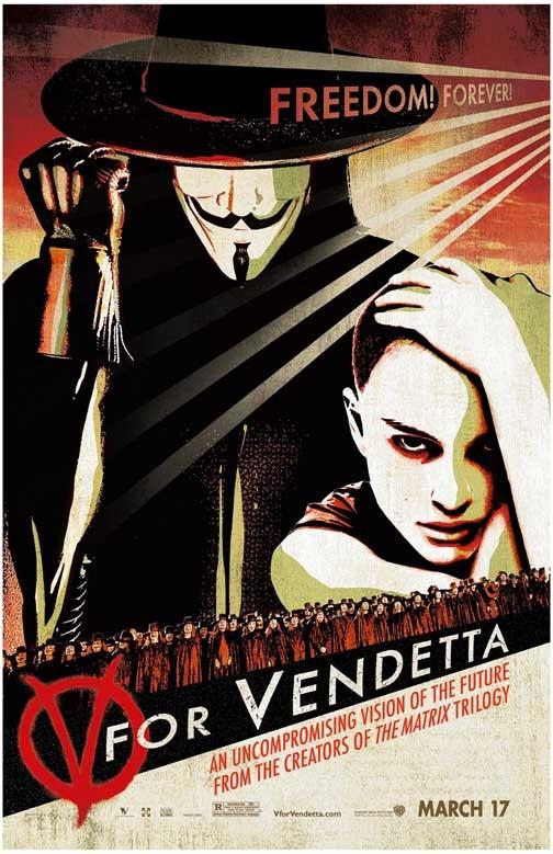 Hugo Weaving V FOR VENDETTA Natalie Portman 'Style B' movie poster 11x17