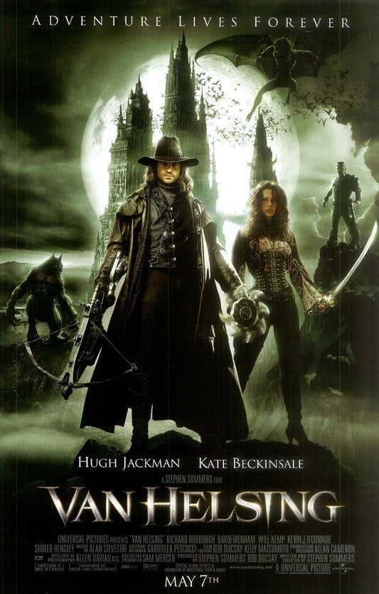 Hugh Jackman VAN HELSING Kate Beckinsale original studio movie poster 11x17