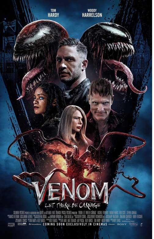 Tom Hardy VENOM LET THERE BE CARNAGE Woody Harrelson movie poster 11x17