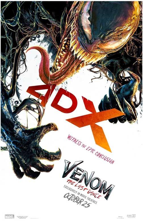 Tom Hardy VENOM LAST DANCE movie poster 11x17 4DX