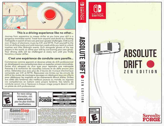 Nintendo Switch ABSOLUTE DRIFT ZEN EDITION store display box art