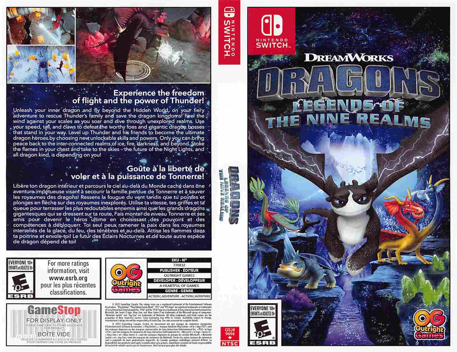 Dnd Switch Nintendo Switch DRAGONS LEGEND OF THE NINE REALMS store display box ar ...