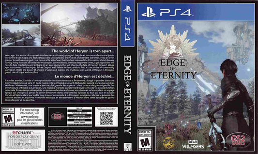 GS2 Games EDGE OF ETERNITY store display box art Sony PS4