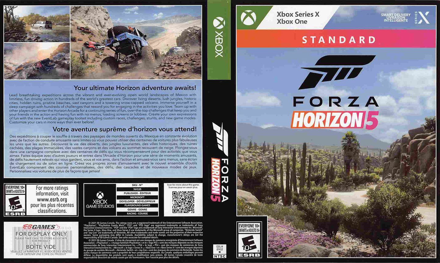 FORZA HORIZON 5 store display box art Microsoft Xbox