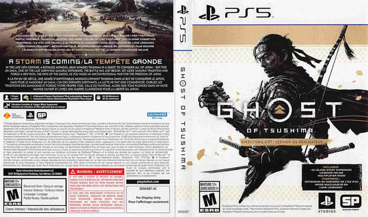 Sucker Punch GHOST OF TSUSHIMA DIRECTOR'S CUT store display box art Sony PS5