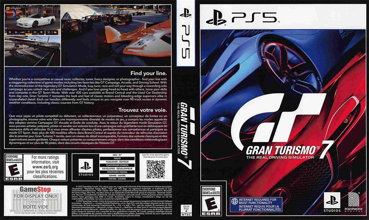 Sony GRAN TURISMO 7 store display box art PS5