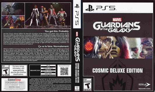 Square Enix GUARDIANS OF THE GALAXY COSMIC DELUXE store display box art Sony PS5