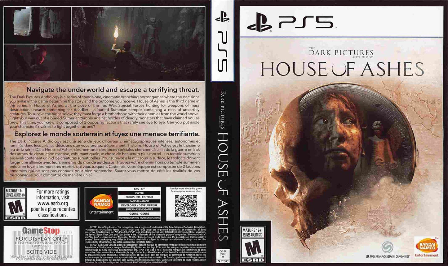 Bandai HOUSE OF ASHES store display box art Sony PS5