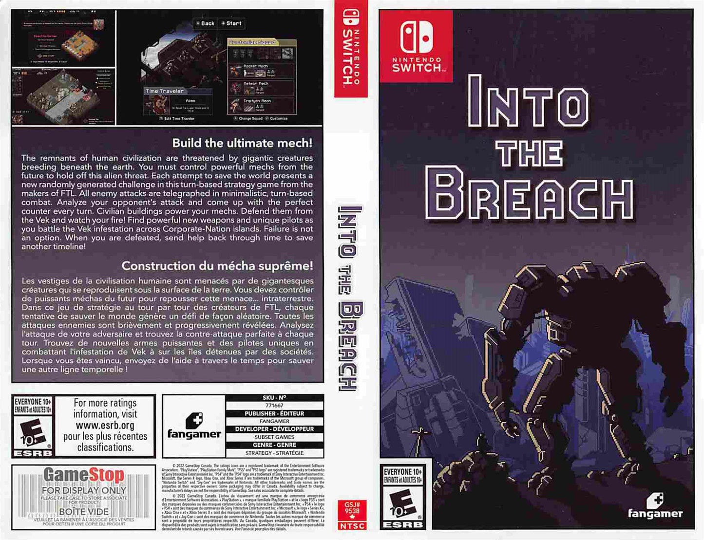 Nintendo Switch INTO THE BREACH store display box art