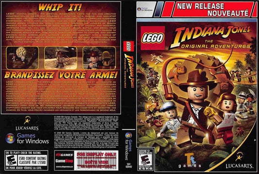 Windows PC Lego INDIANA JONES ORIGINAL ADVENTURES store display box art