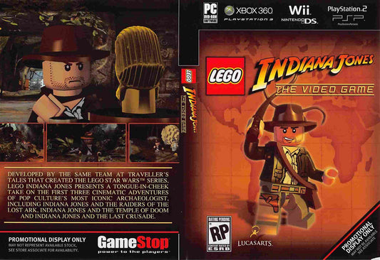 Gamestop Lego INDIANA JONES THE VIDEO GAME store display box art