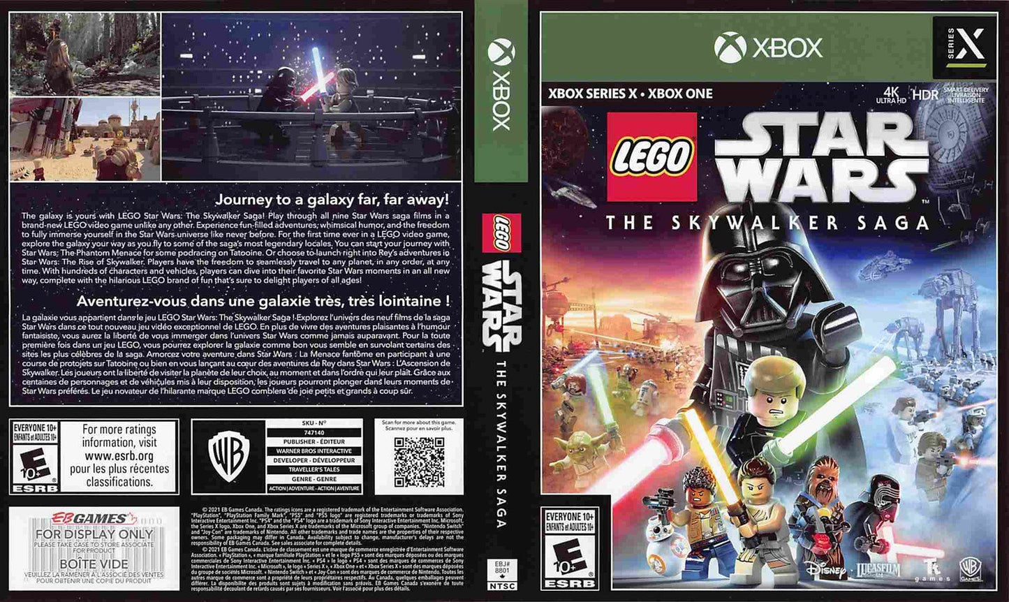 LEGO STAR WARS SKYWALKER SAGA store display box art Microsoft Xbox