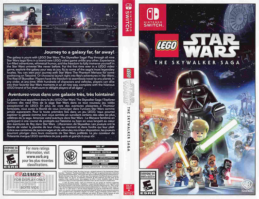 Nintendo Switch LEGO STAR WARS SKYWALKER SAGA store display box art