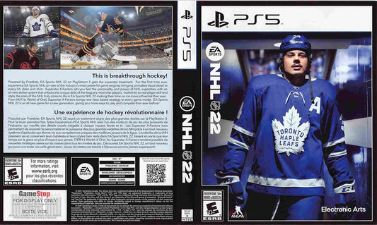 Electronic Arts NHL 22 store display box art Sony PS5