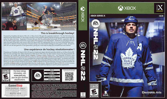 Electronic Arts NHL 22 store display box art Microsoft Xbox