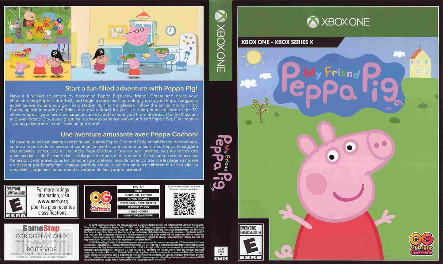 MY FRIEND PEPA PIG store display box art Microsoft Xbox