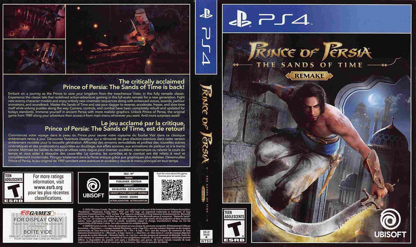 Ubisoft PRINCE OF PERSIA SANDS OF TIME store display box art Sony PS4