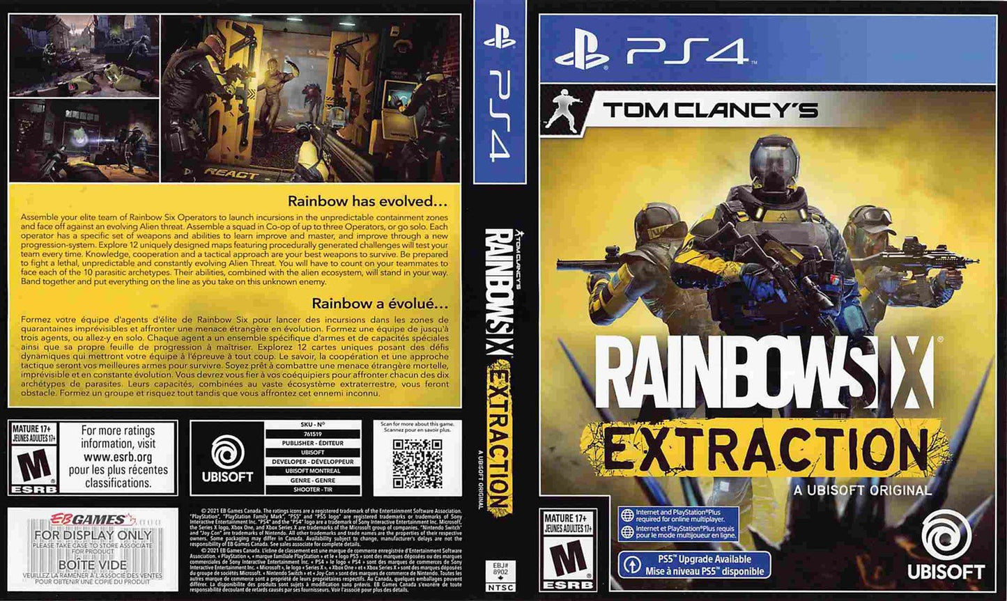 Ubisoft RAINBOW SIX EXTRACTION store display box art Sony PS4