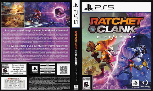 Insomniac RATCHET & CLANK RIFT CLANK store display box art Sony PS5