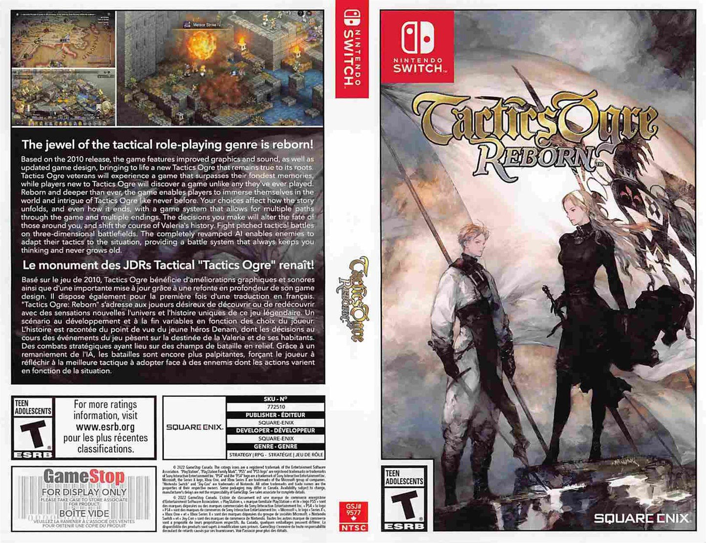 Nintendo Switch TACTICS OGRE REBORN store display box art